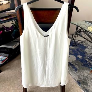 White Sleeveless Blouse (Medium)